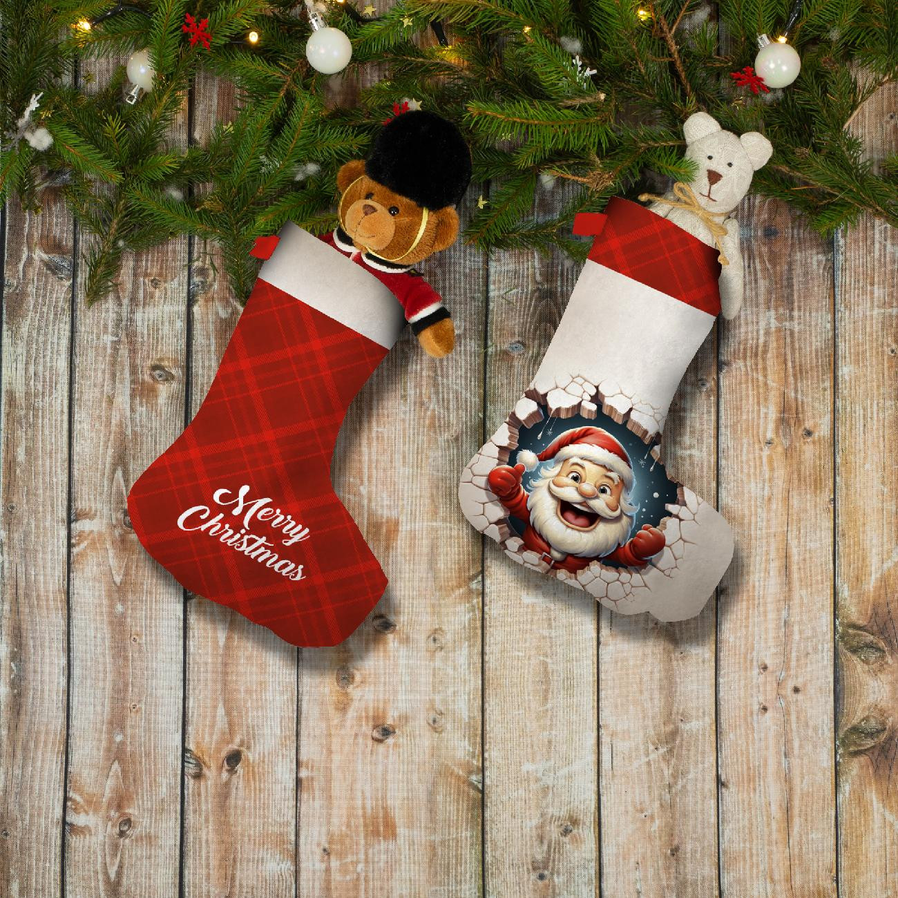 Christmas Stocking Set - HAPPY SANTA - sewing set