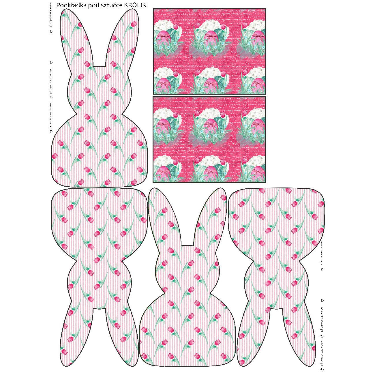 Cutlery bunny - TULIPS / stripes - sewing set