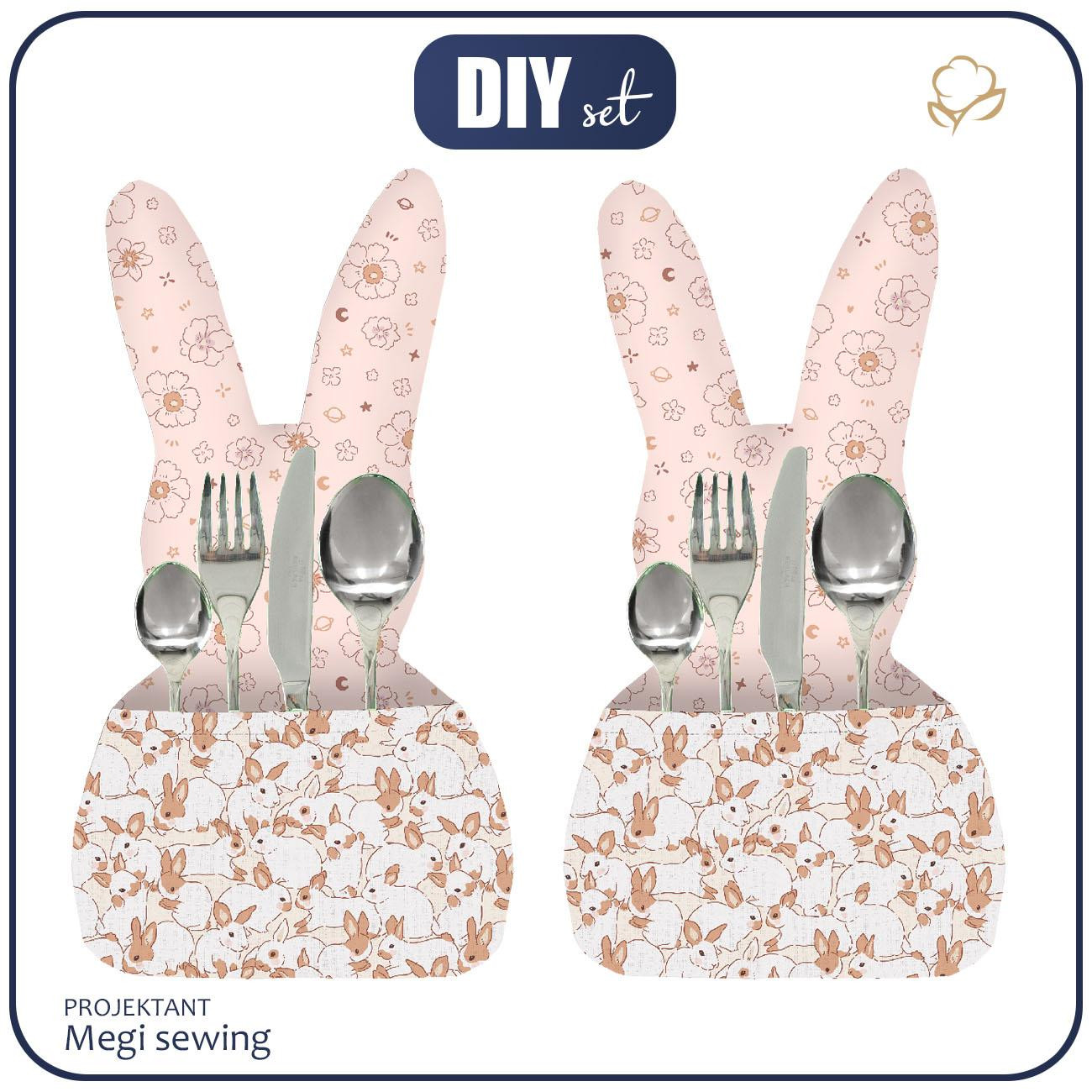 Cutlery bunny - HARES PAT. 6 - sewing set