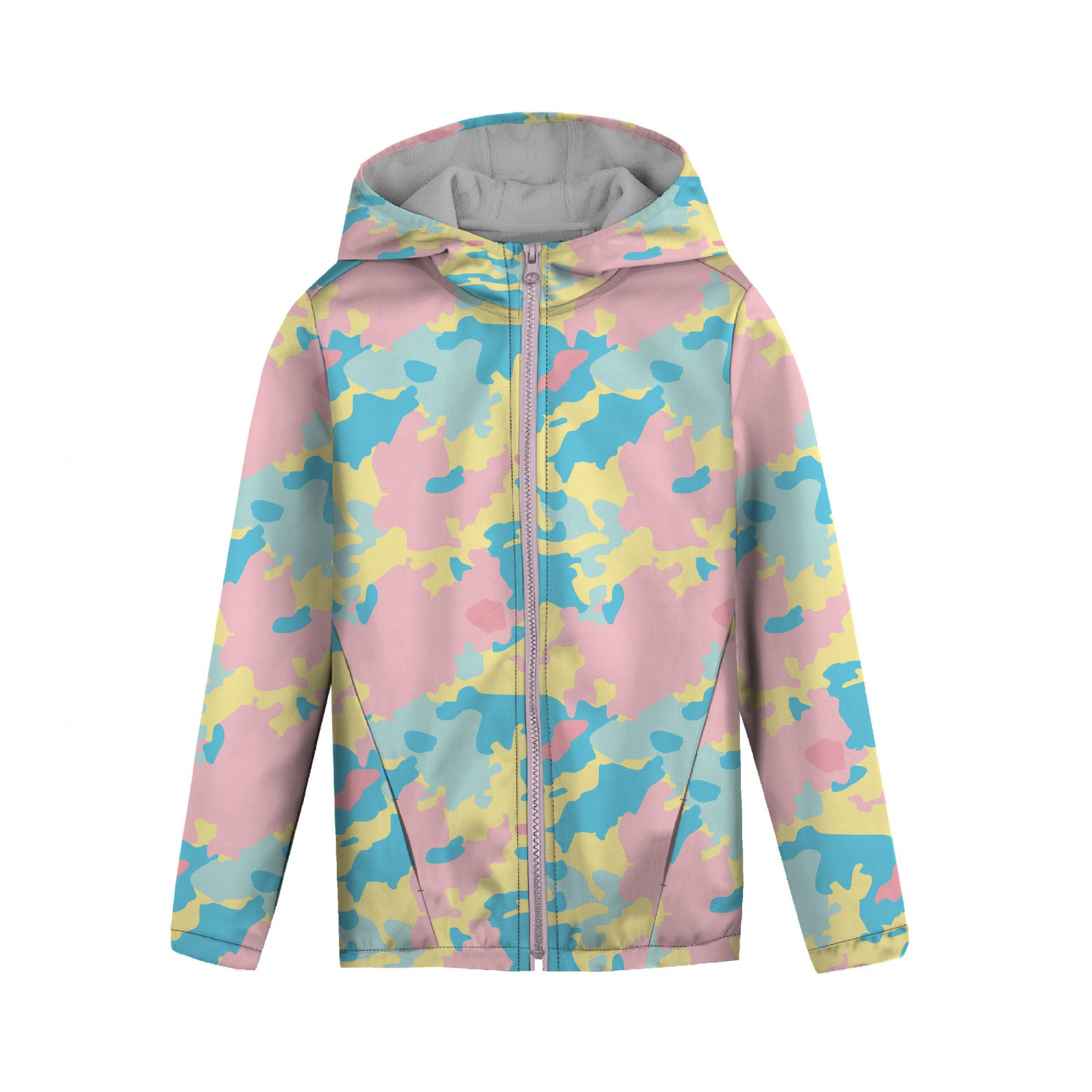 KIDS JACKET DINO (ZOE) - CAMOUFLAGE PAT. 3 / pastel - sewing set