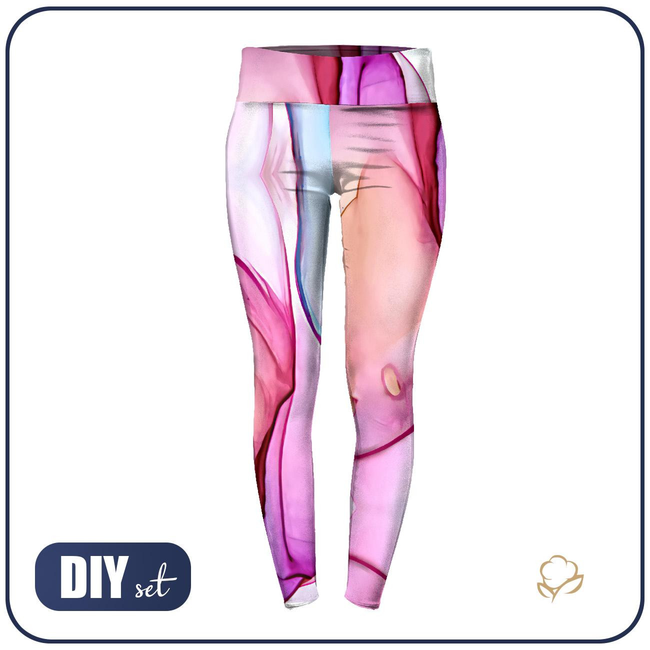 SPORTS LEGGINGS - PINK ART - sewing set