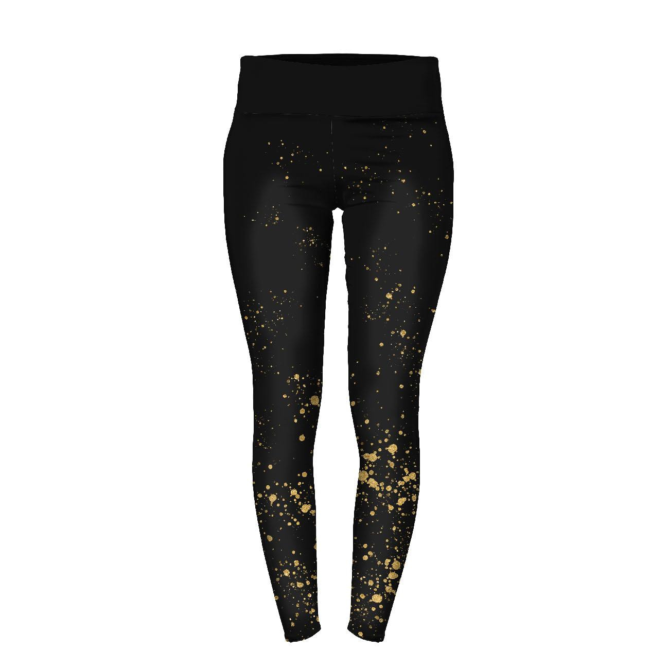 SPORTS LEGGINGS - GOLDEN DOTS / black - sewing set