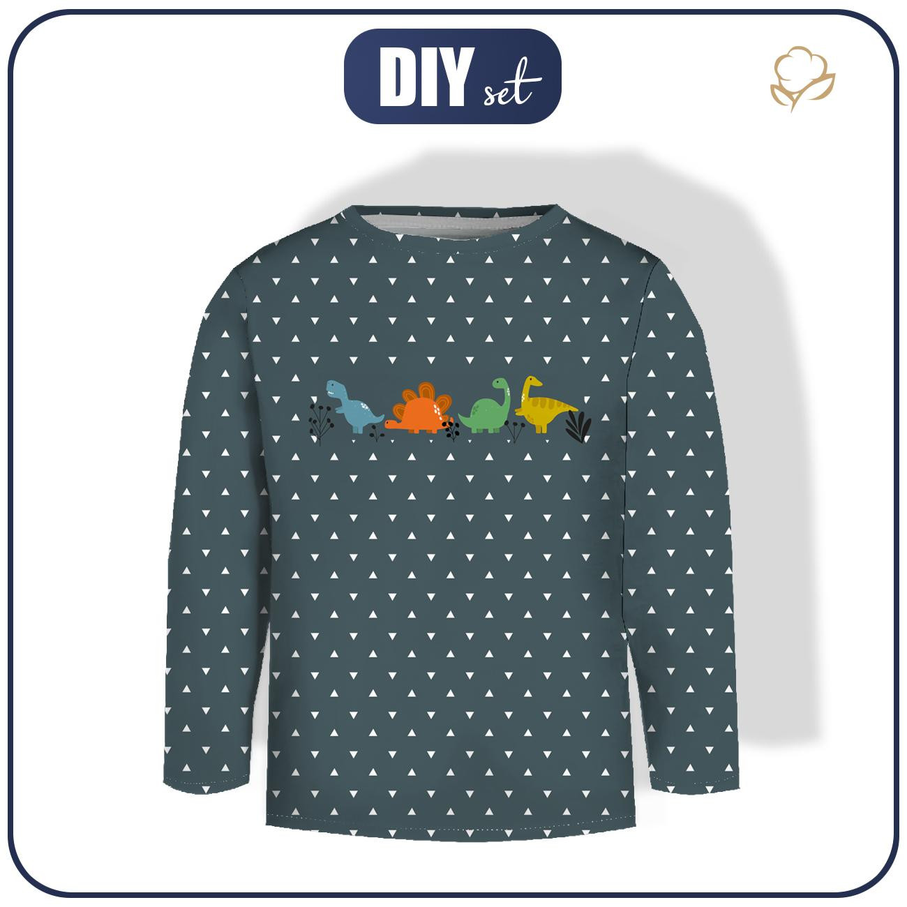 Longsleeve - COLORFUL DINOSAURS - sewing set