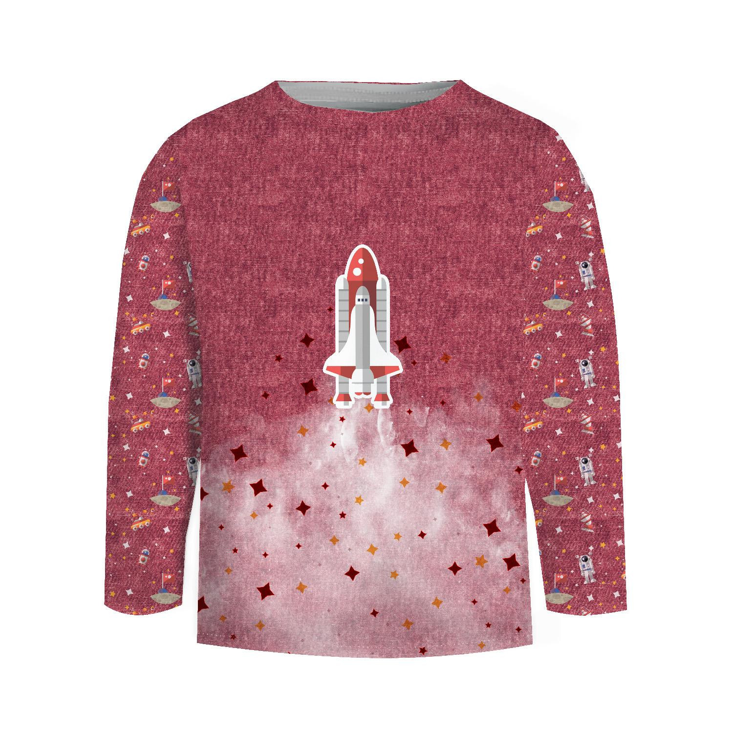 Longsleeve - SPACESHIP (SPACE EXPEDITION) / ACID WASH MAROON - sewing set