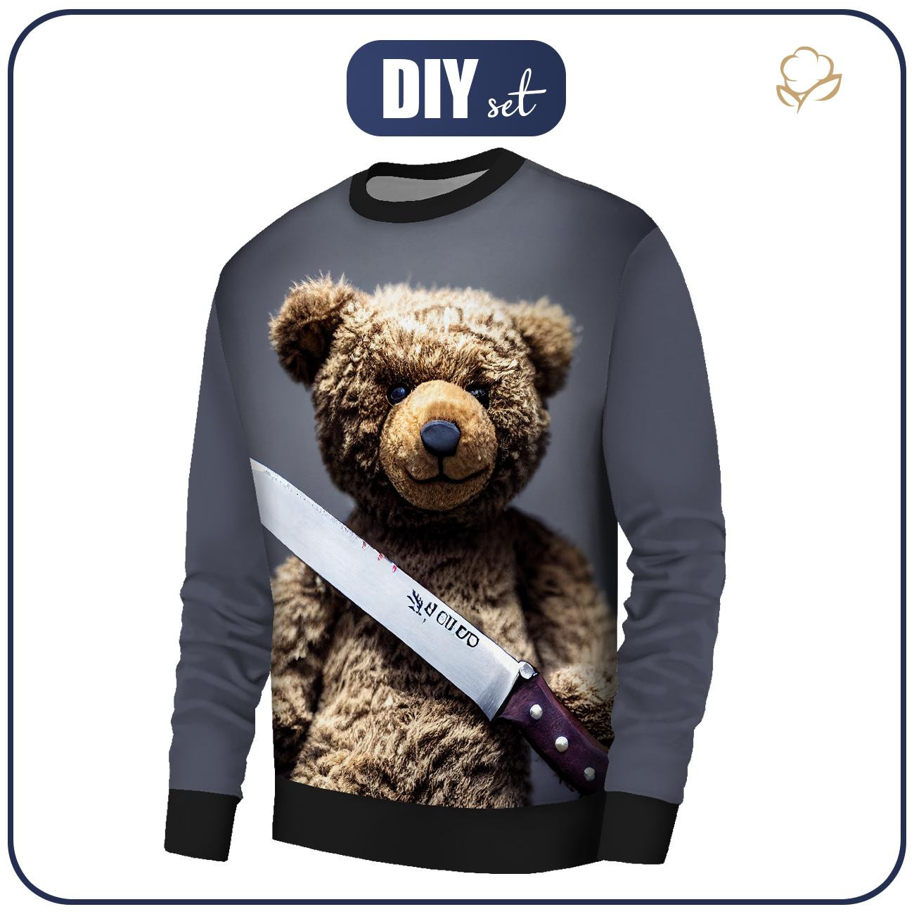 MEN’S SWEATSHIRT (OREGON) BASIC - KILLER TEDDY - sewing set