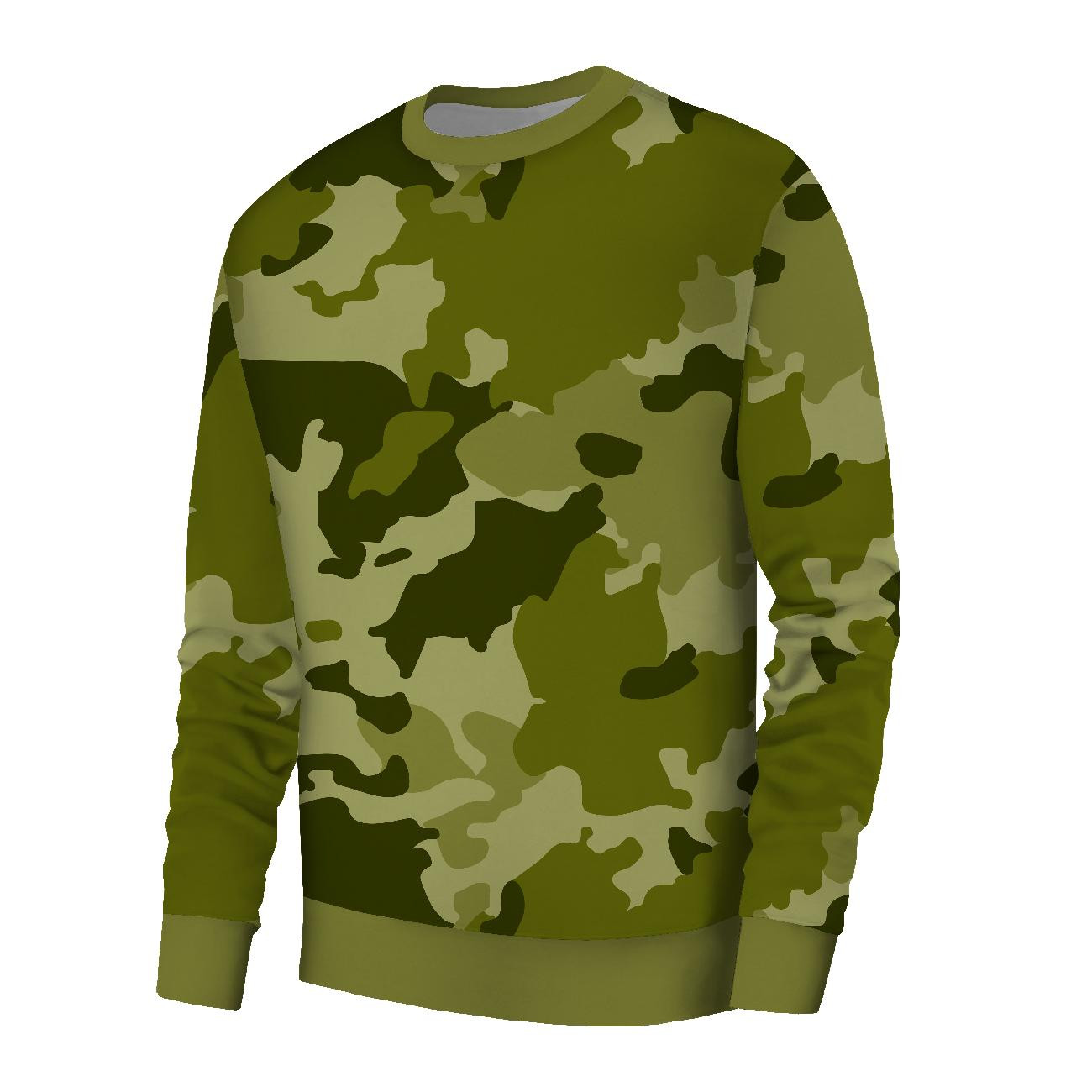 MEN’S SWEATSHIRT (OREGON) BASIC - CAMOUFLAGE PAT. 3 / olive - sewing set