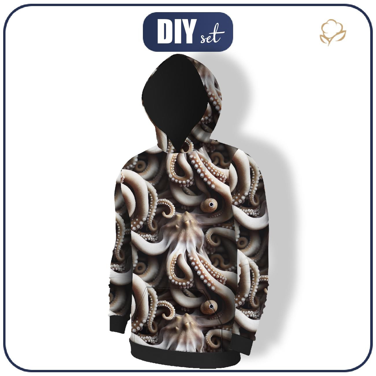 MEN’S HOODIE (COLORADO) - OCTOPUS TENTACLES - sewing set