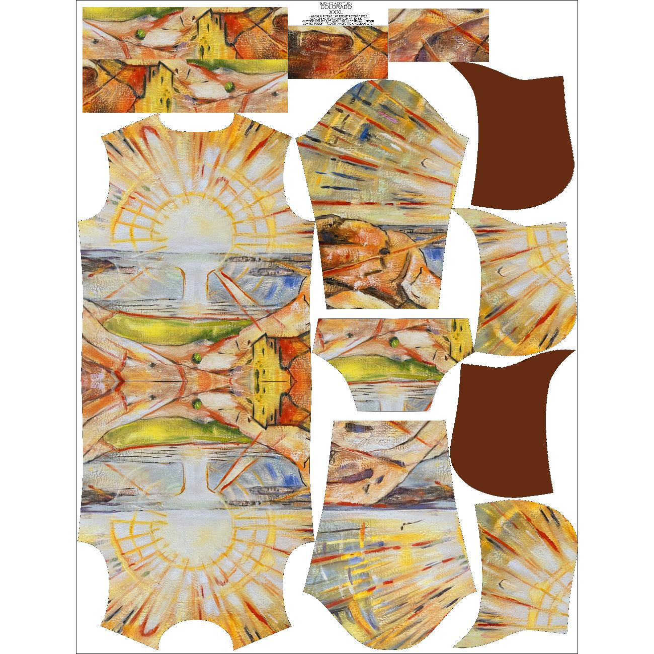 MEN’S HOODIE (COLORADO) - SUN (Edvard Munch) - sewing set