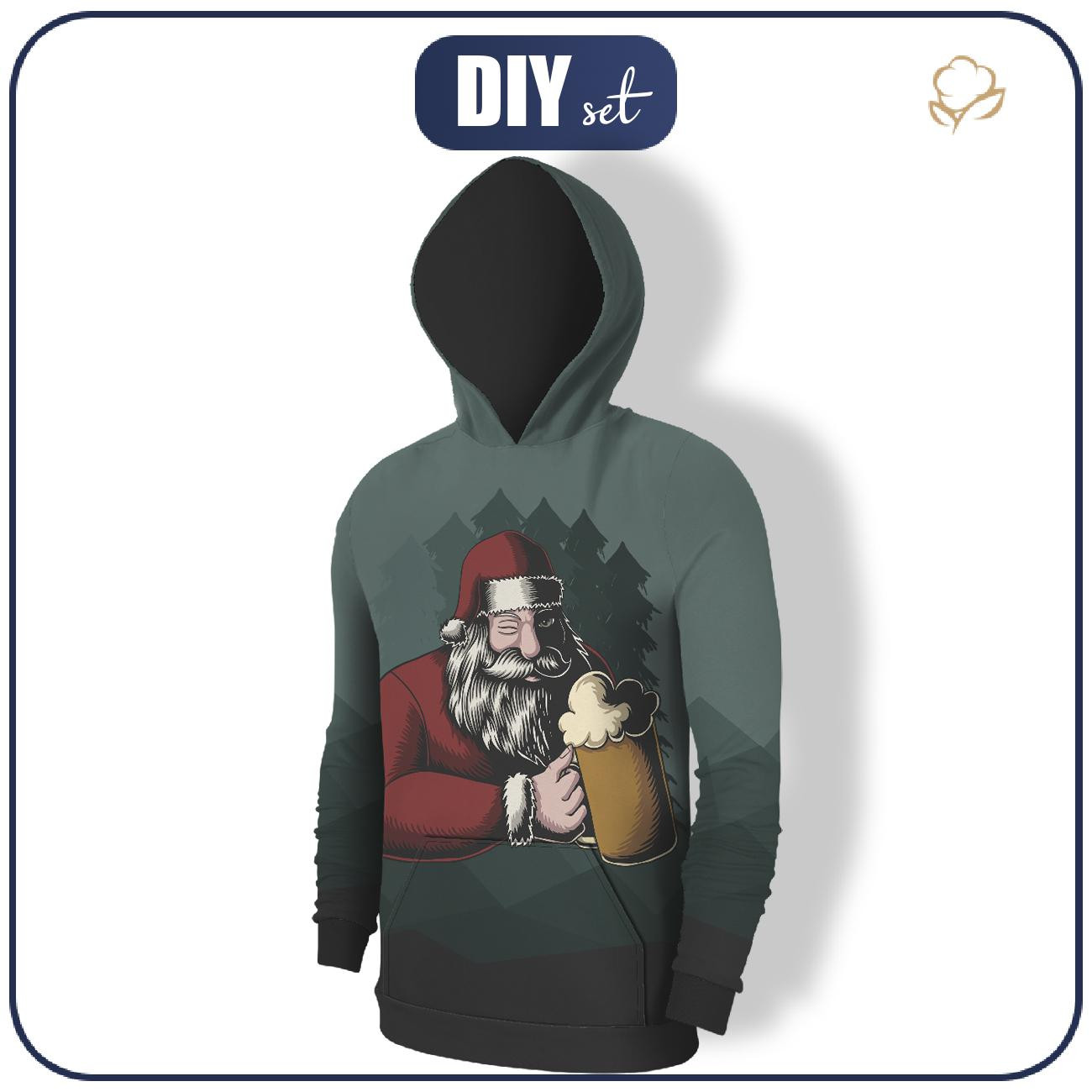 MEN’S HOODIE (COLORADO) - TIPSY SANTA - sewing set