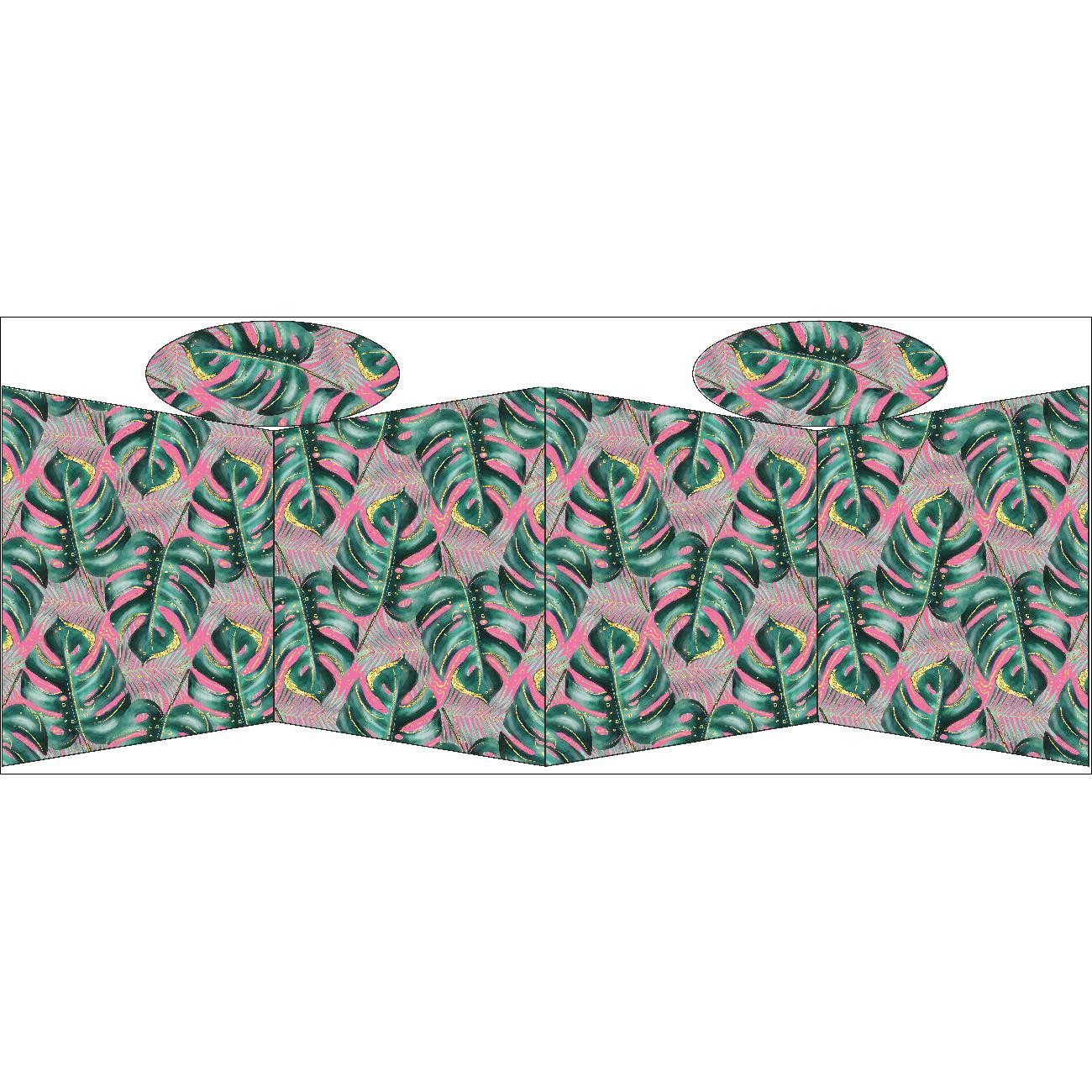 TOTE BAG - MONSTERA no. 5 / pink - sewing set