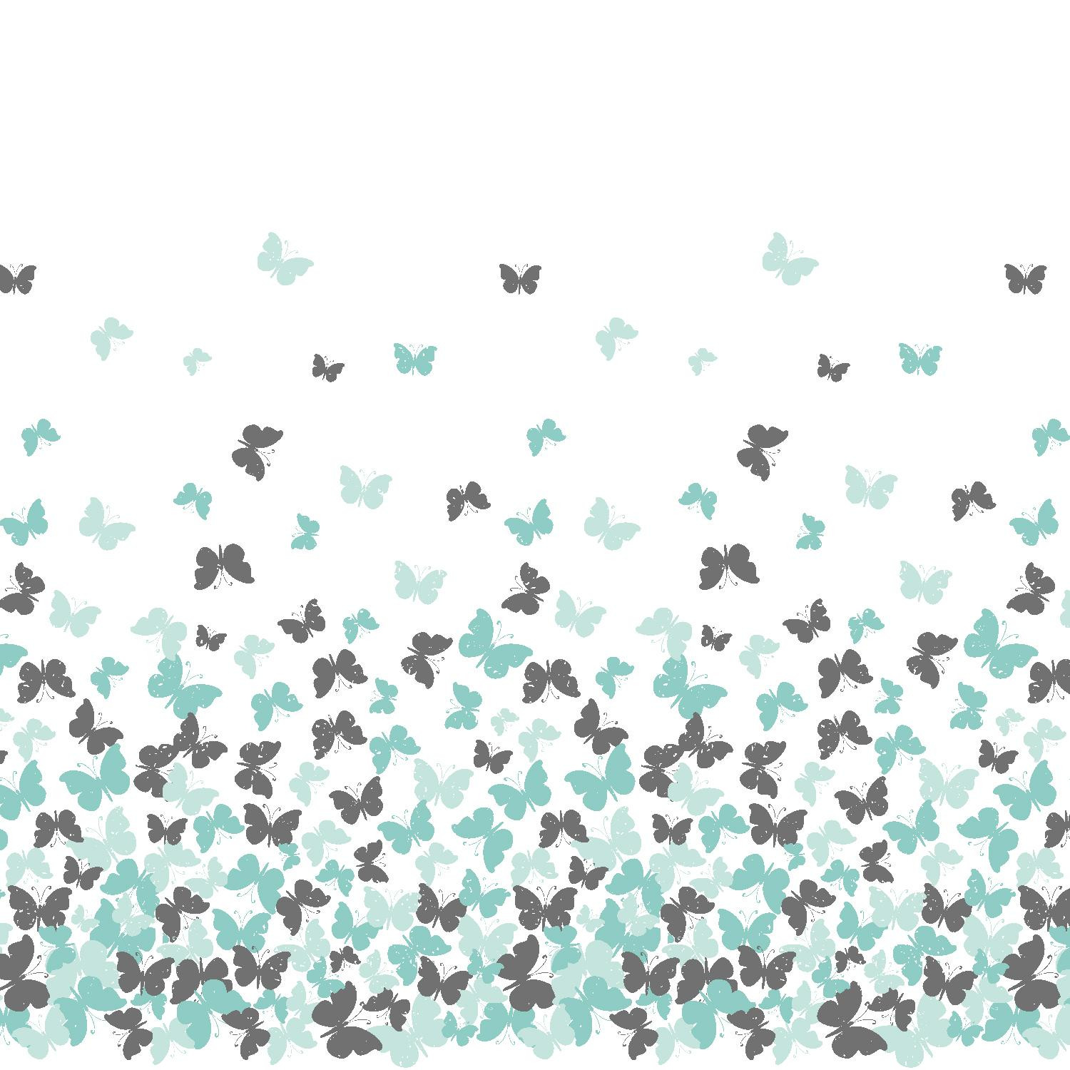 BUTTERFLIES AQUA - panel Viscose jersey WE210