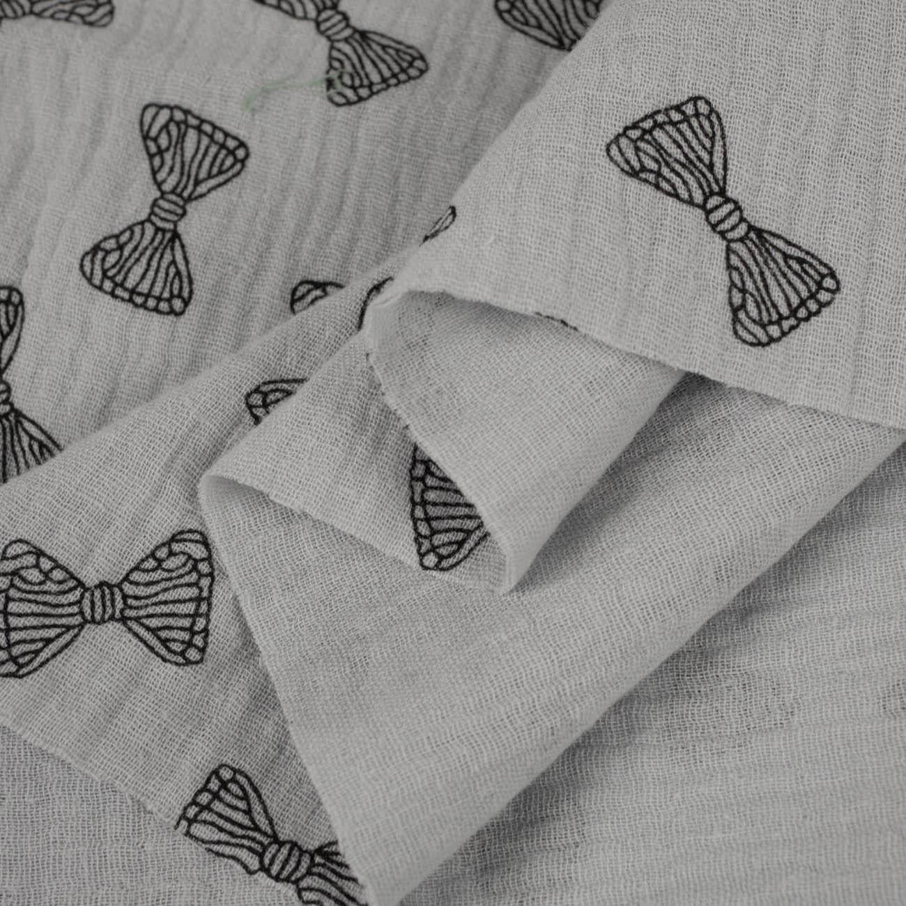 BOW TIE / zement - cotton muslin