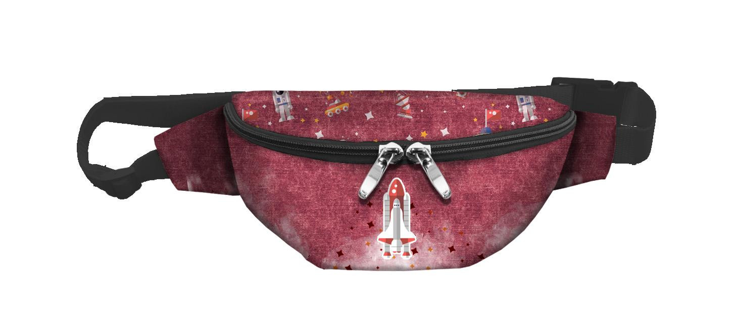 HIP BAG - SPACESHIP (SPACE EXPEDITION) / ACID WASH MAROON / Choice of sizes