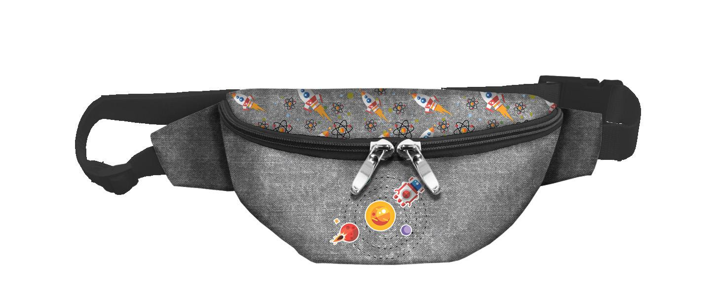 HIP BAG - SOLAR SYSTEM (SPACE EXPEDITION) / ACID WASH GREY / Choice of sizes