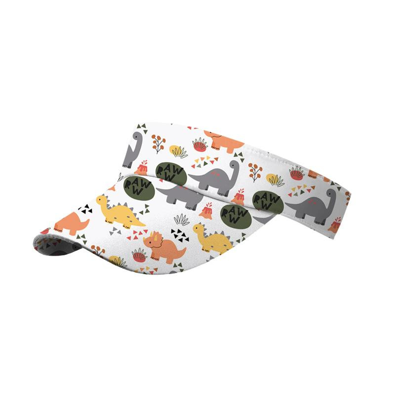 Peaked headband - COLORFUL DINOSAURS pat. 2