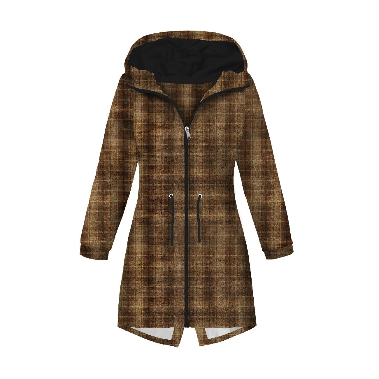 WOMEN'S PARKA (ANNA) - AUTUMN CHECK  / brown (AUTUMN COLORS) - softshell