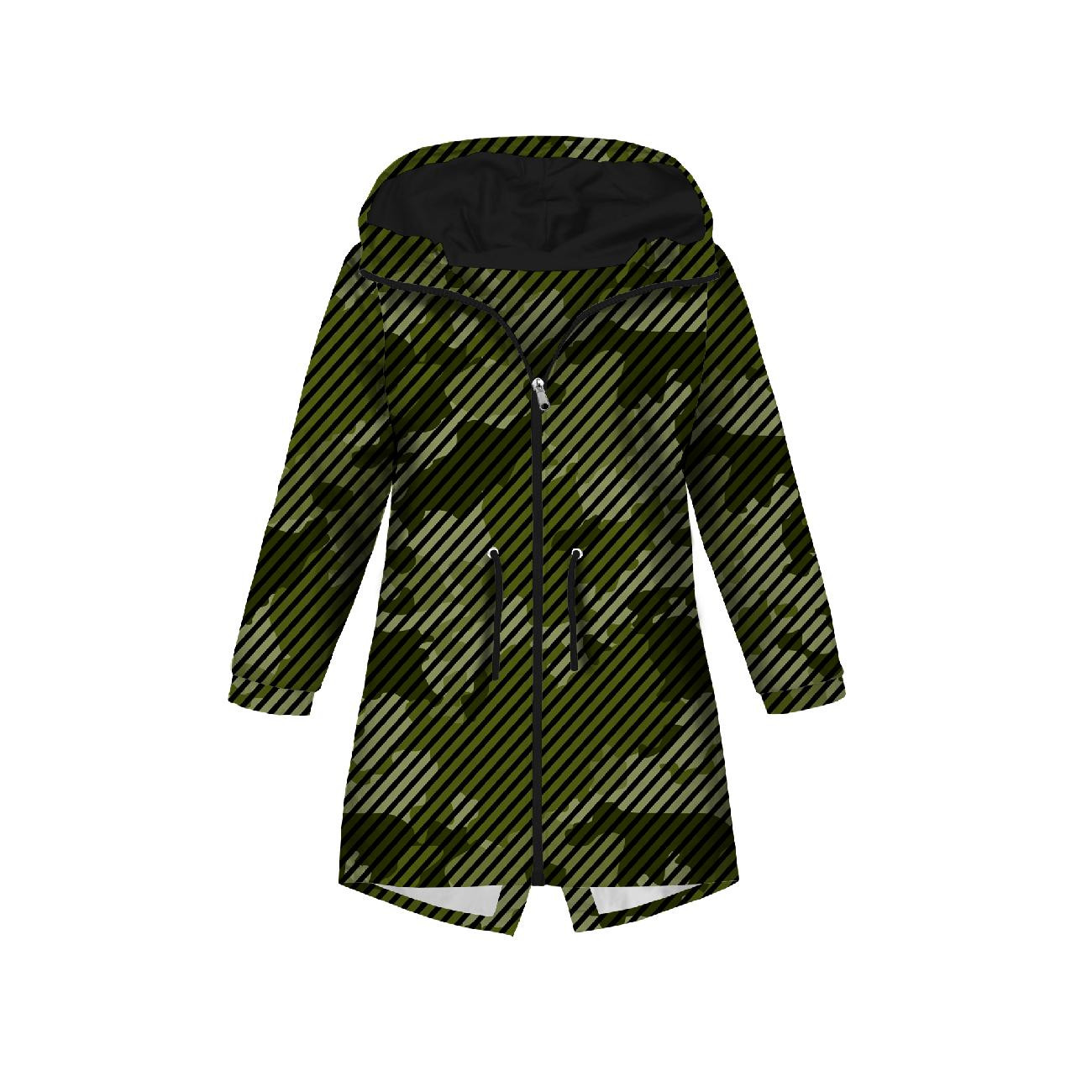 KIDS PARKA (ARIEL) - CAMOUFLAGE / STRIPES - sewing set