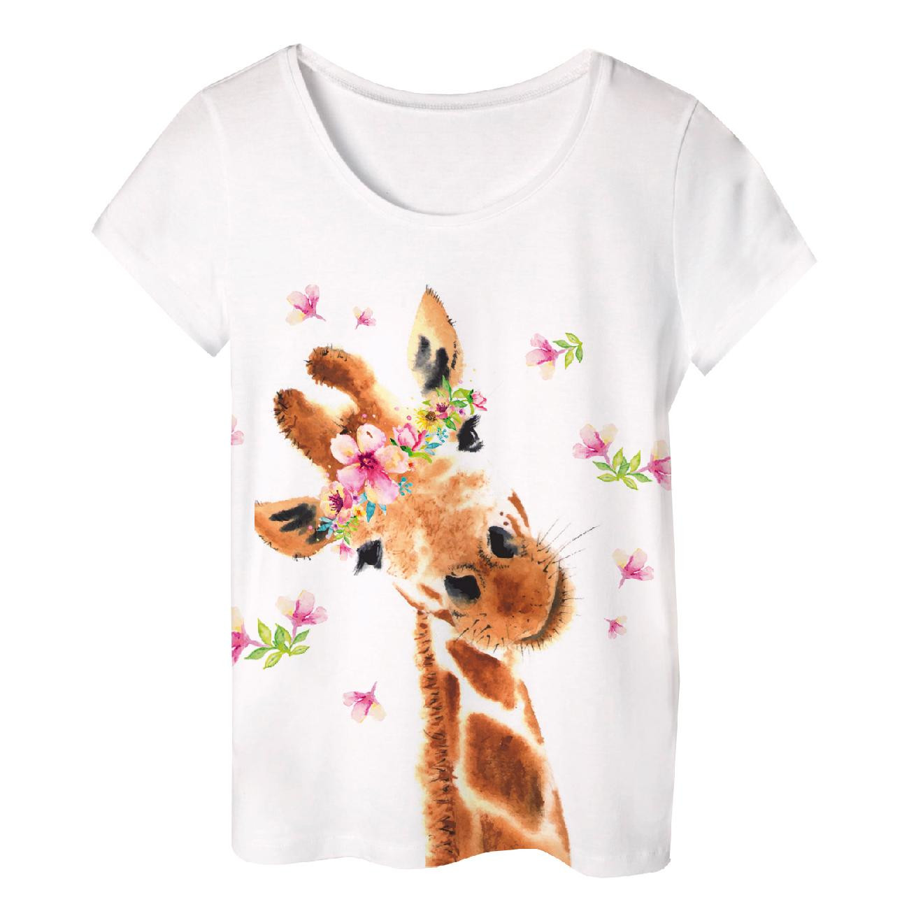 PAJAMAS-T-SHIRT "LINDA" -  GIRAFFE - sewing set