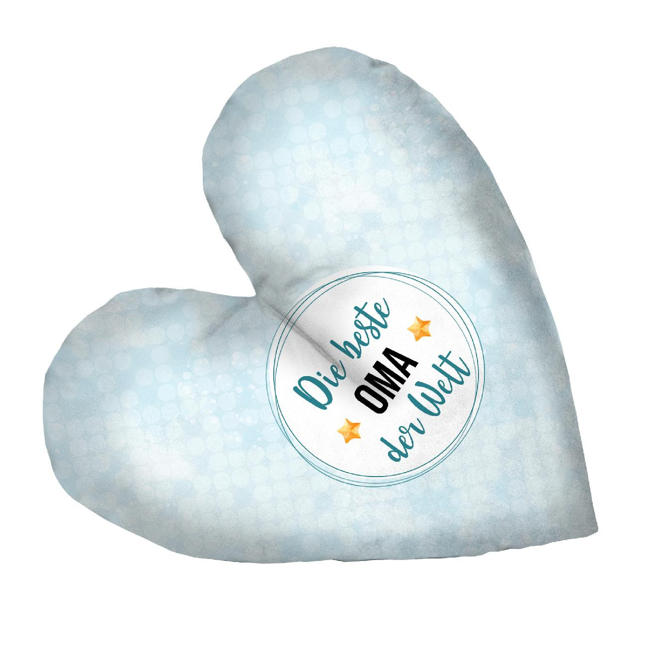 DECORATIVE PILLOW HEART - Die beste Oma der Welt / HOARFROST 