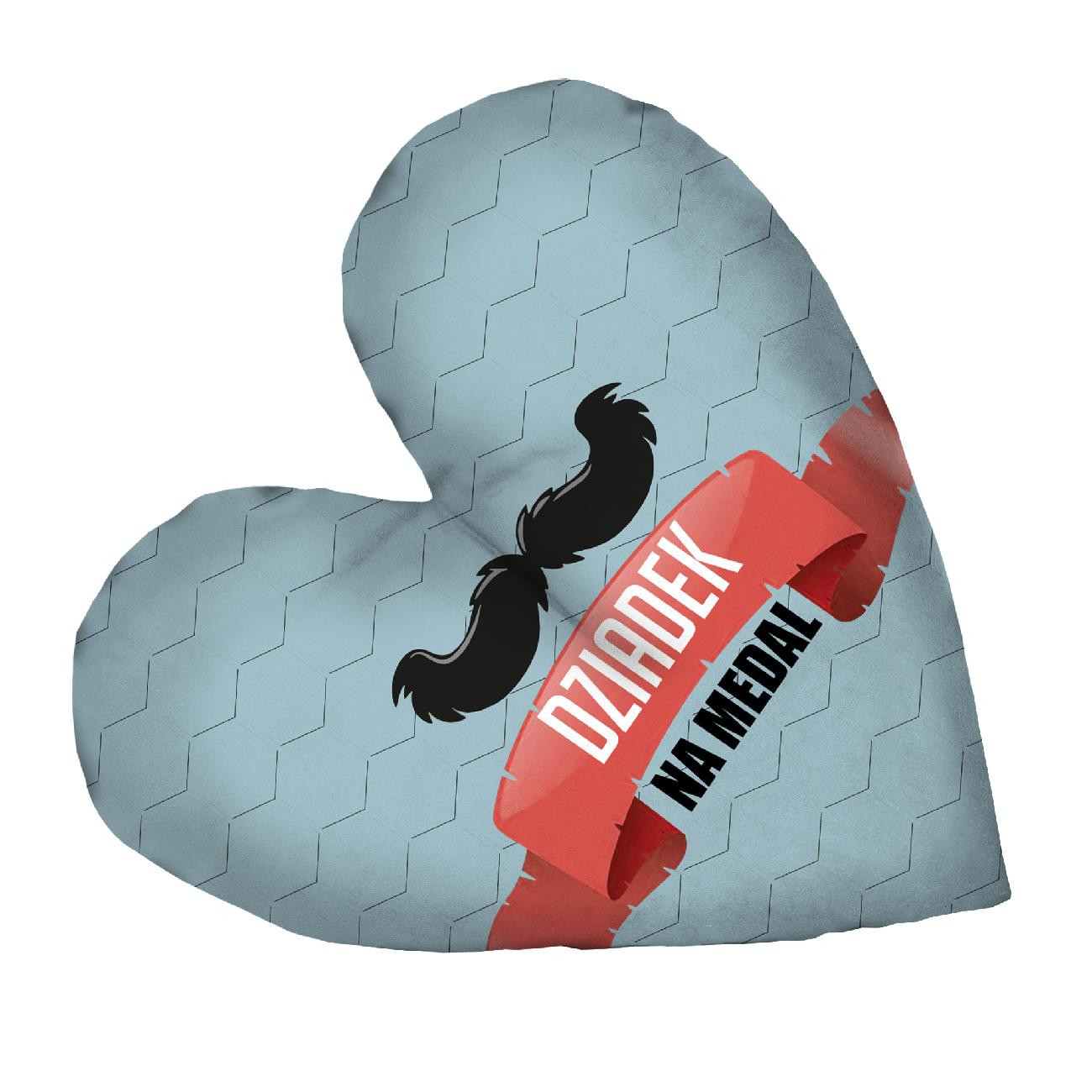 DECORATIVE PILLOW HEART -  DZIADEK NA MEDAL