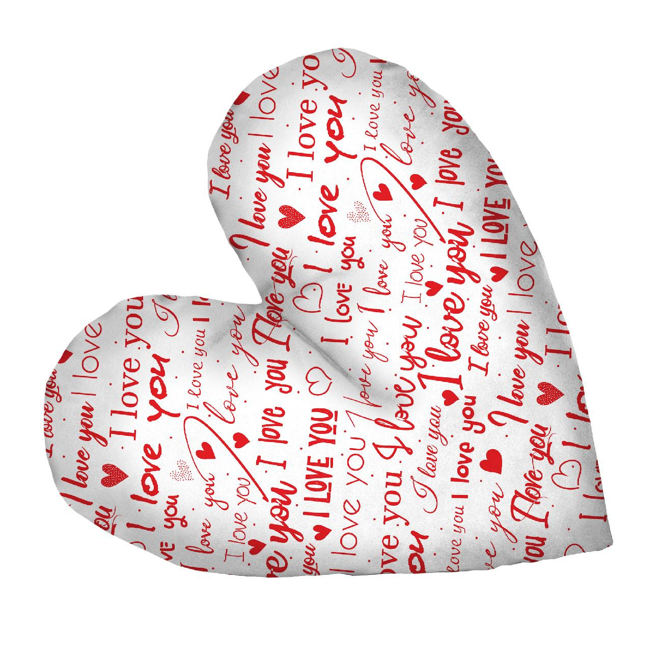 DECORATIVE PILLOW HEART -  I LOVE YOU