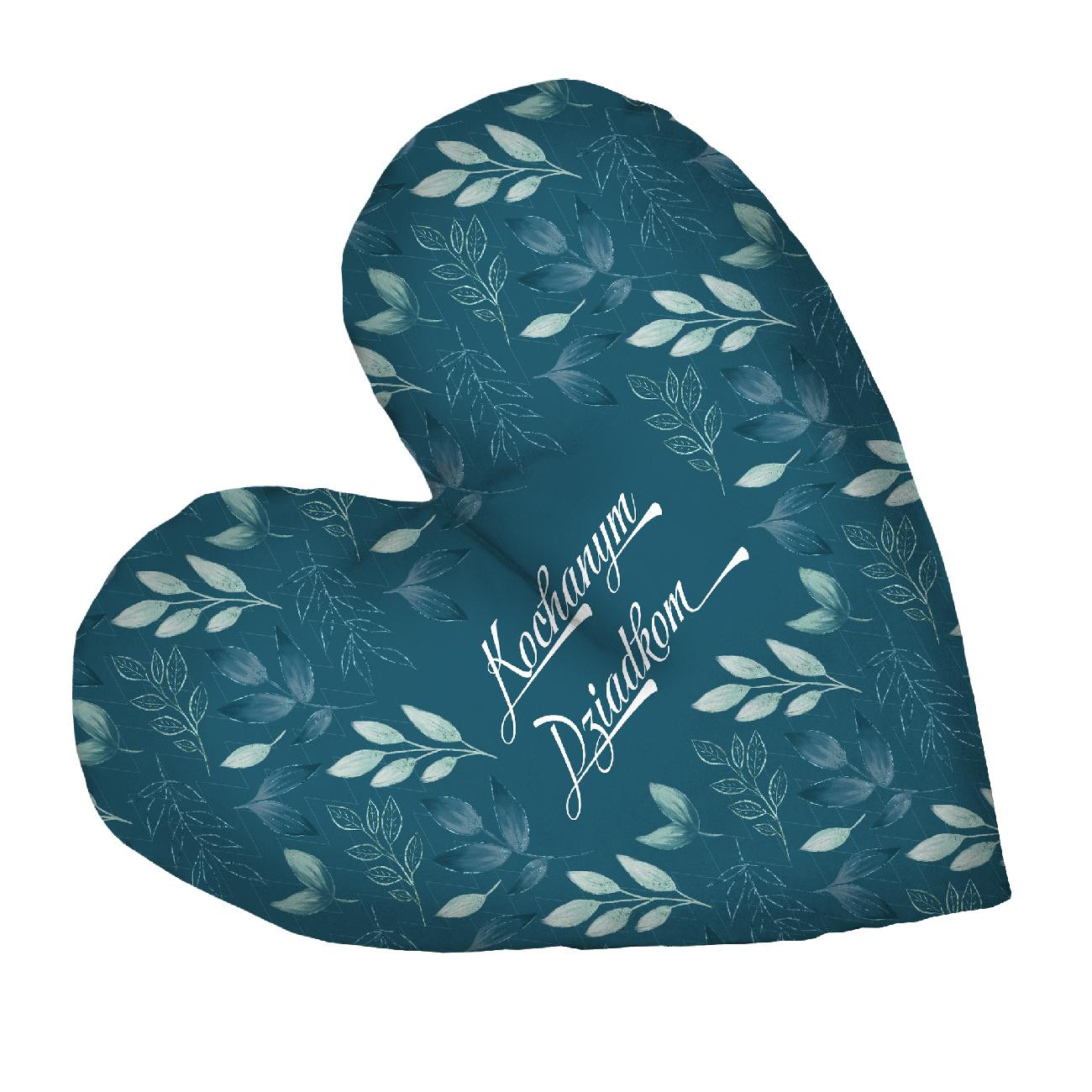 DECORATIVE PILLOW HEART - KOCHANYM DZIADKOM / LEAVES pat. 9