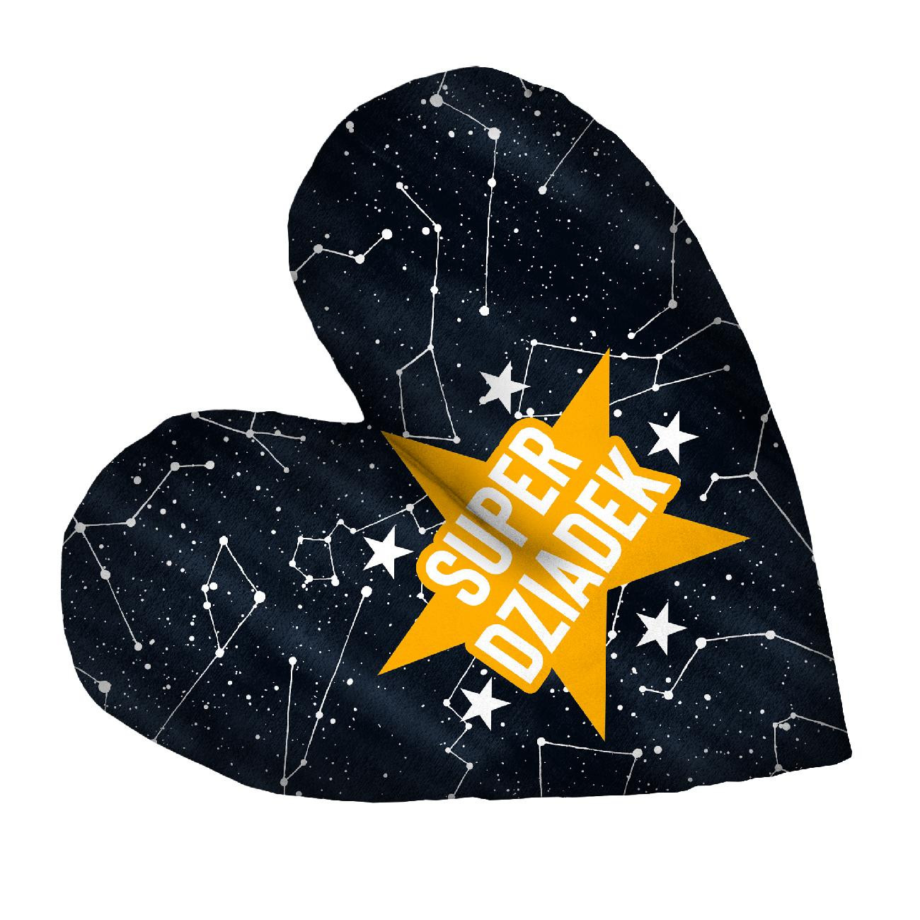 DECORATIVE PILLOW HEART -  SUPER DZIADEK / CONSTELLATIONS 