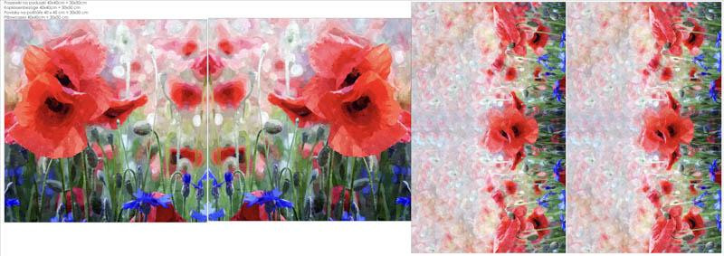 DECORATIVE PILOWS - POPPIES pat. 1