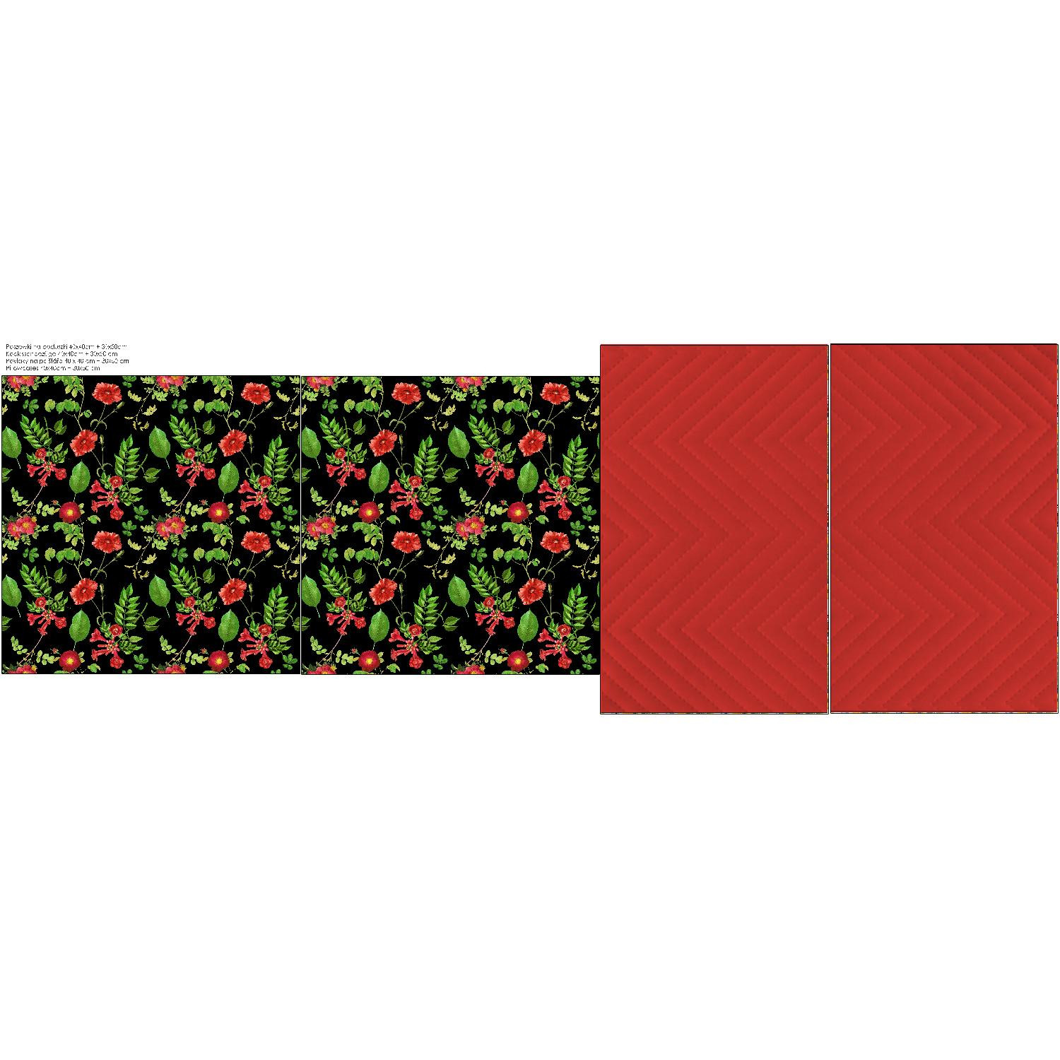 DECORATIVE PILOWS - MINI RED GARDEN (PARADISE GARDEN)