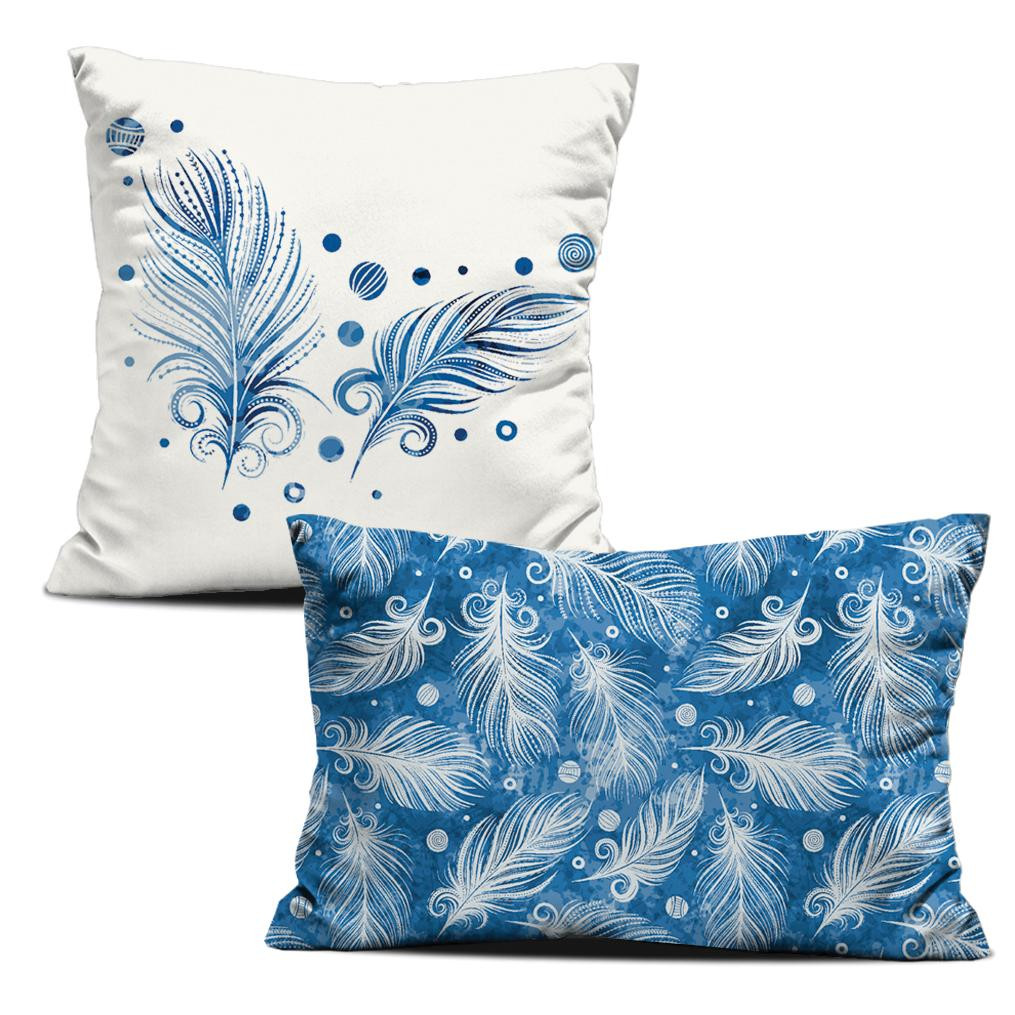 DECORATIVE PILOWS - FEATHERS (CLASSIC BLUE)