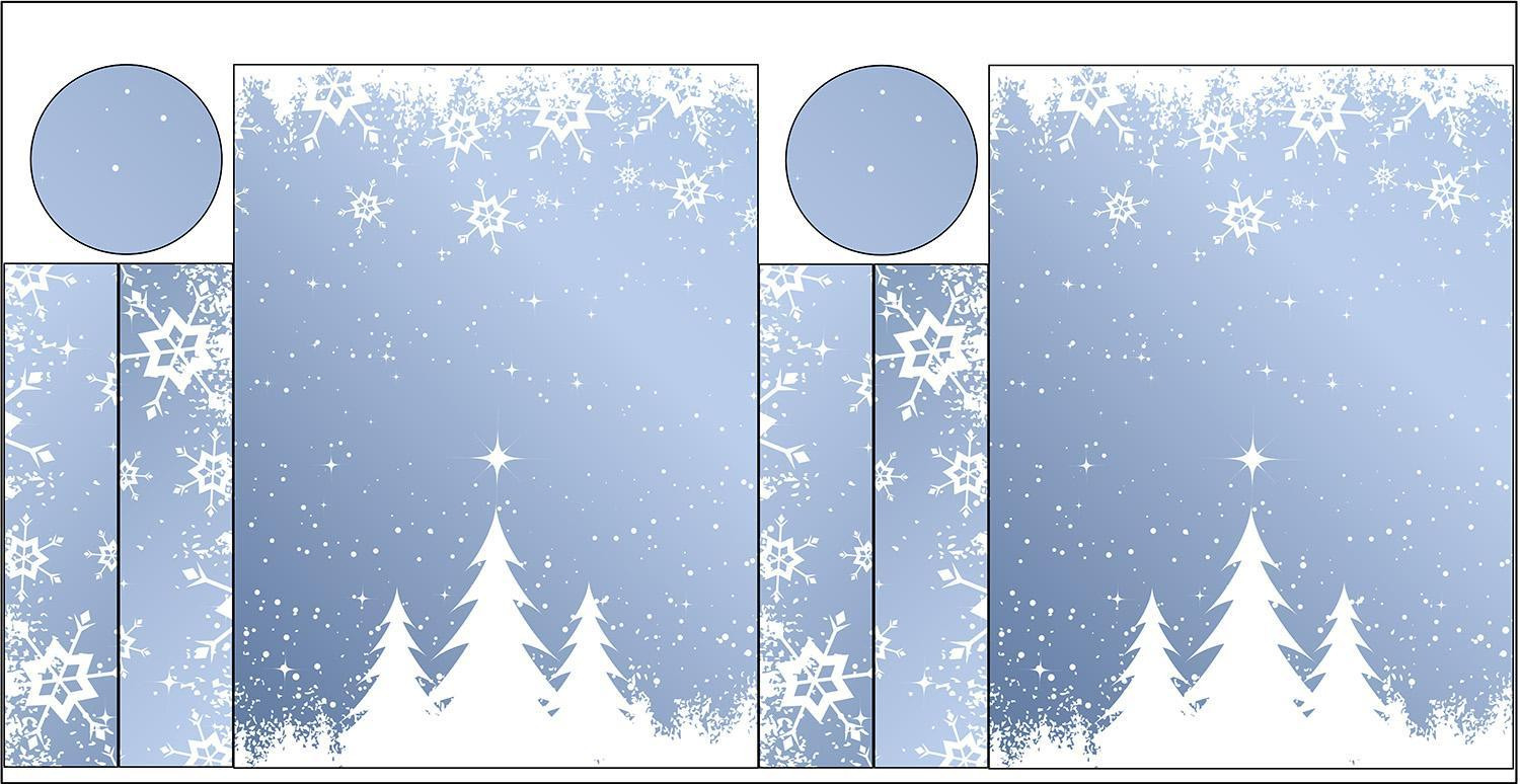 THE BOTTLE COVER - WHITE TREES - DIY set