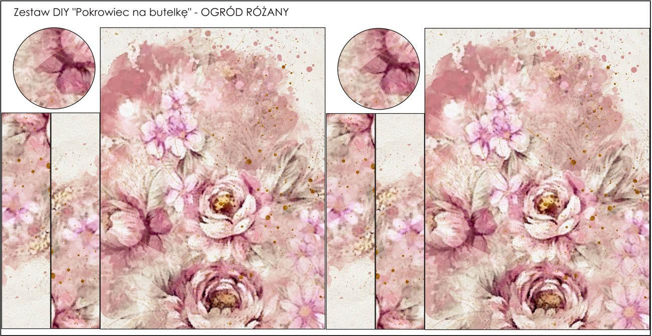 THE BOTTLE COVER - WATERCOLOR FLOWERS PAT. 6 - DIY set