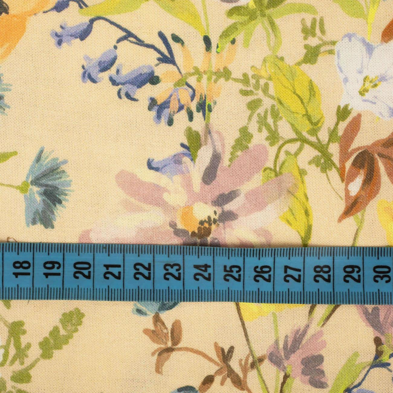 FIELD MEADOW - viscose woven fabric