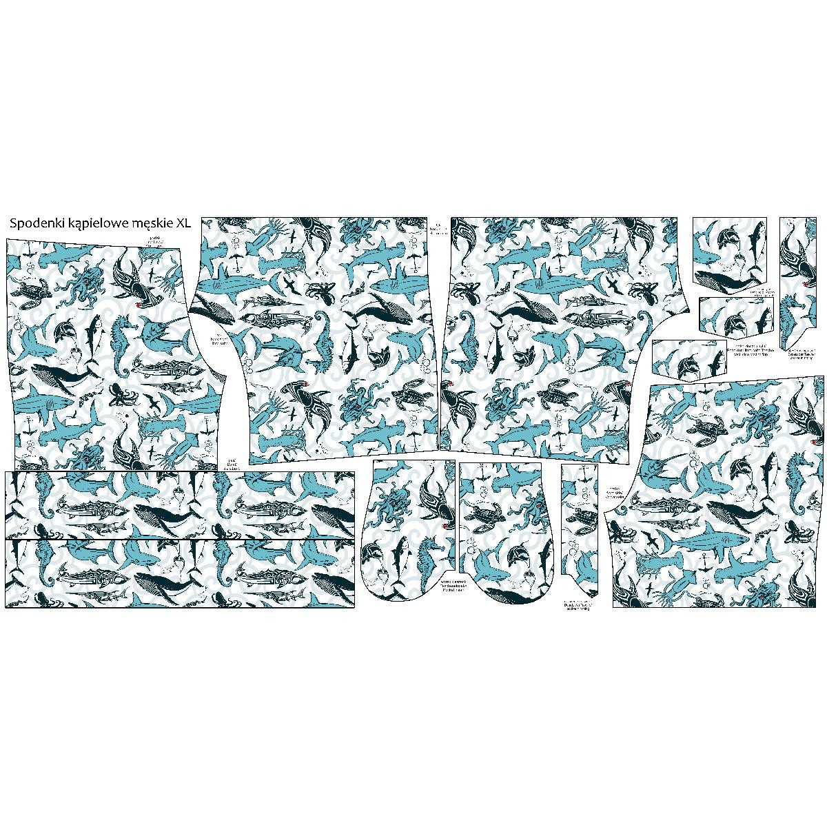 Men's swim trunks - OCEAN - sewing set