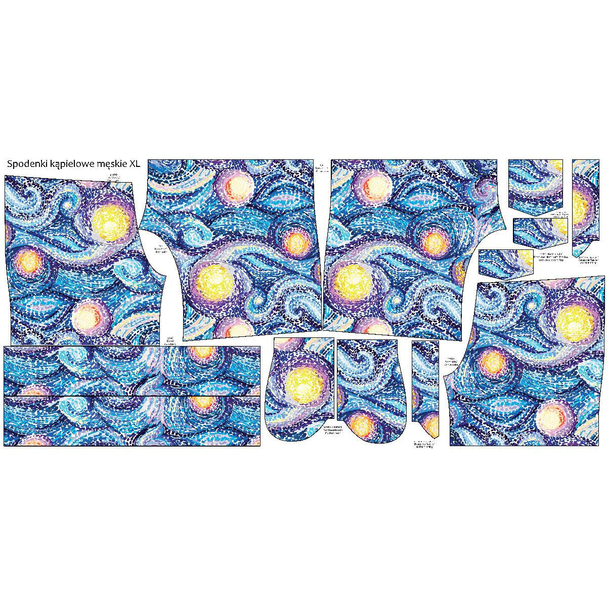 Men's swim trunks - STARRY NIGHT - sewing set