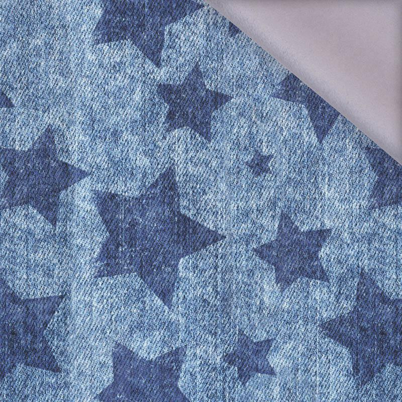 DARK BLUE STARS / vinage look jeans (dark blue) - softshell