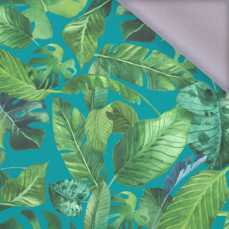 TROPICAL LEAVES pat. 2 / sea blue - softshell