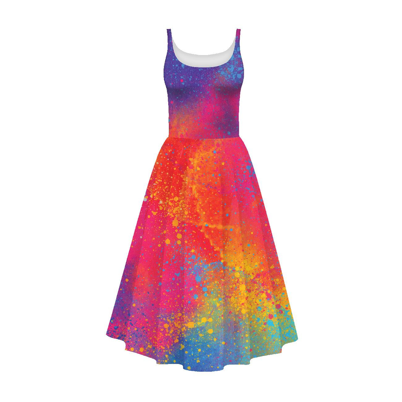 DRESS "ISABELLE" - COLORFUL SPECKS - sewing set