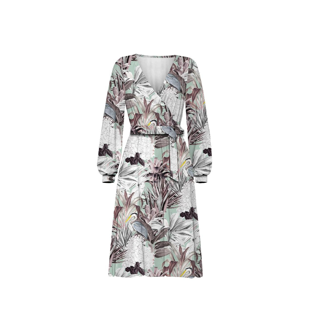 WRAP MIDI DRESS (BIANCA) - LUXE TROPICAL pat. 1 - sewing set