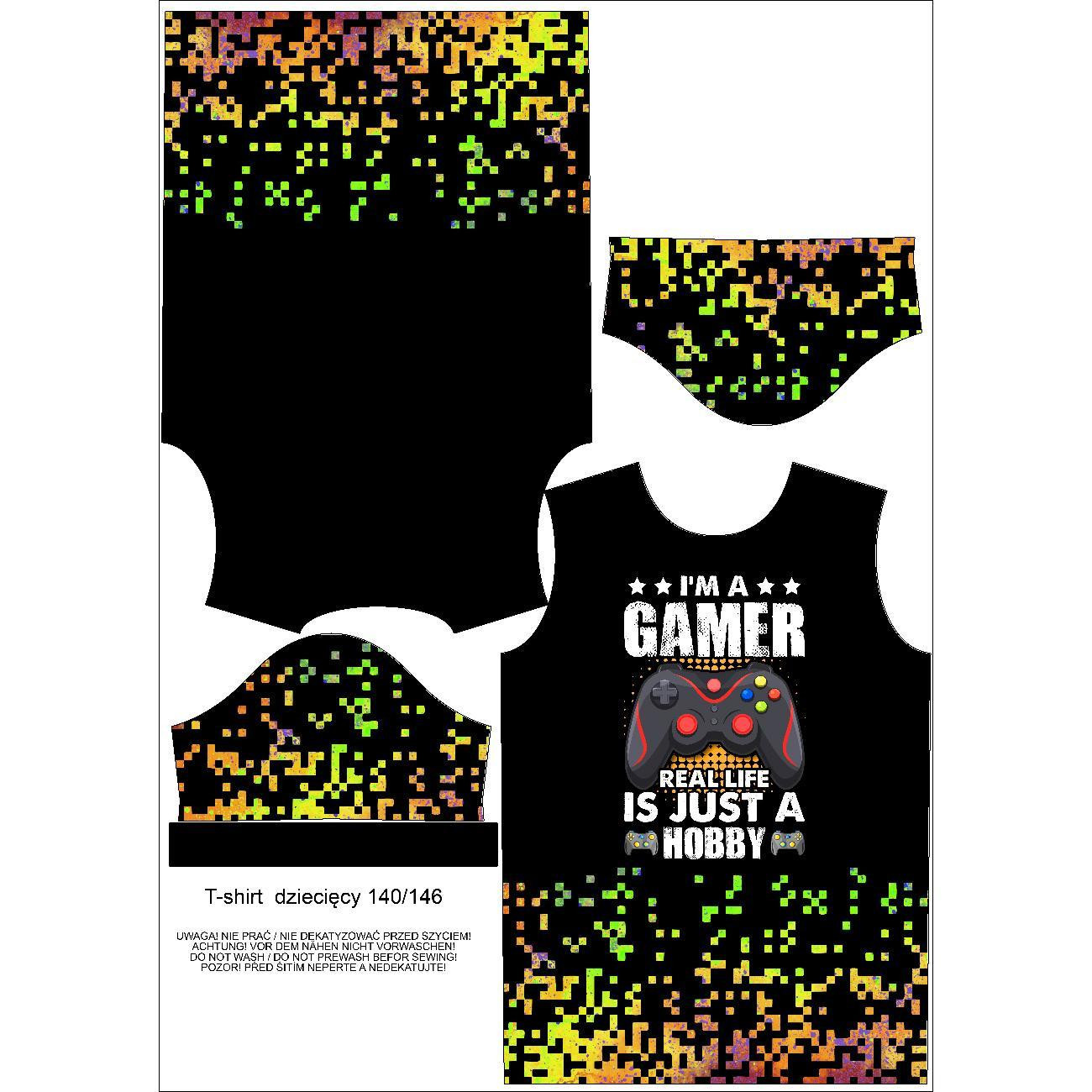 KID’S T-SHIRT - GAMER - sewing set (140/146)