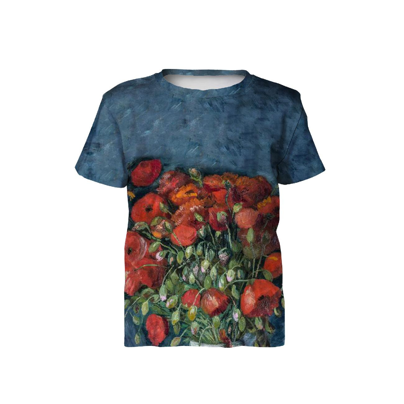 KID’S T-SHIRT - VASE WITH POPPIES (Vincent van Gogh) - sewing set