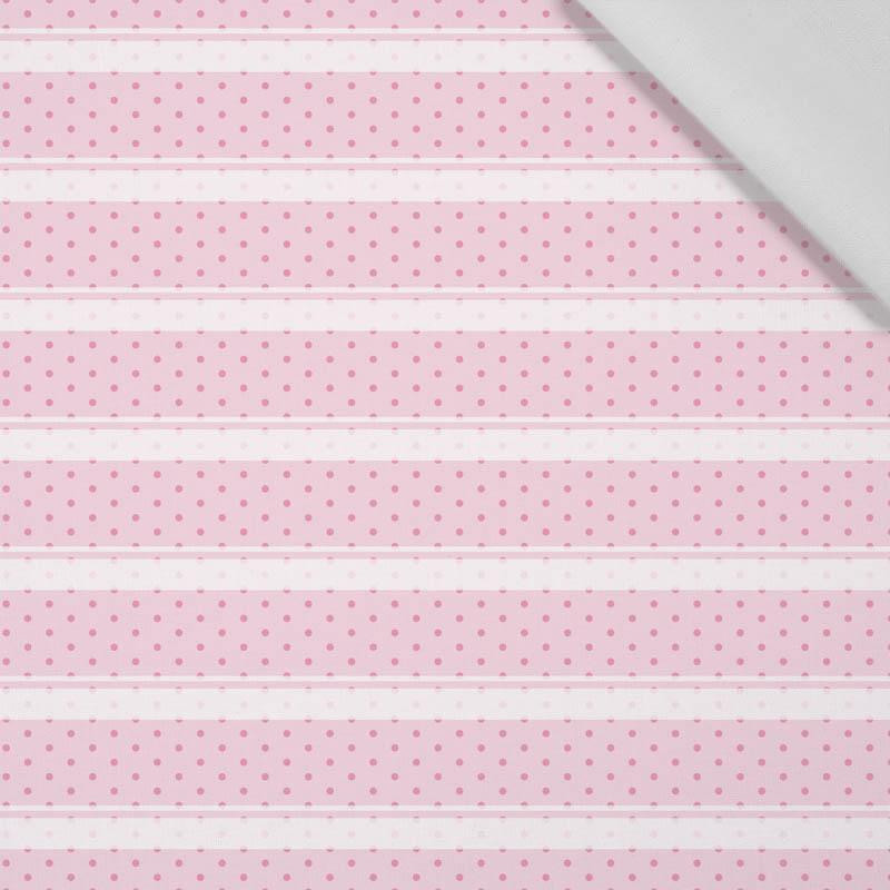 STRIPES ON DOTS  pat. 2 (PUMPKIN GARDEN) - Cotton woven fabric