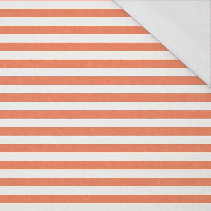 STRIPES 1x1 - acid ecru / acid red - single jersey with elastane 