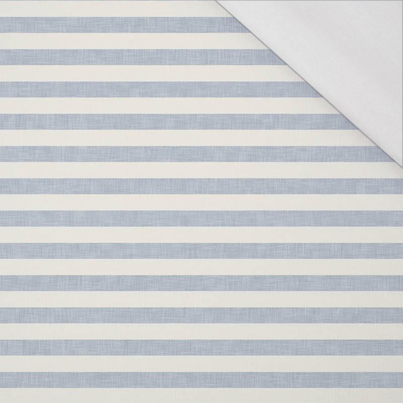 STRIPES 1x1 - acid ecru / acid blue - single jersey with elastane 