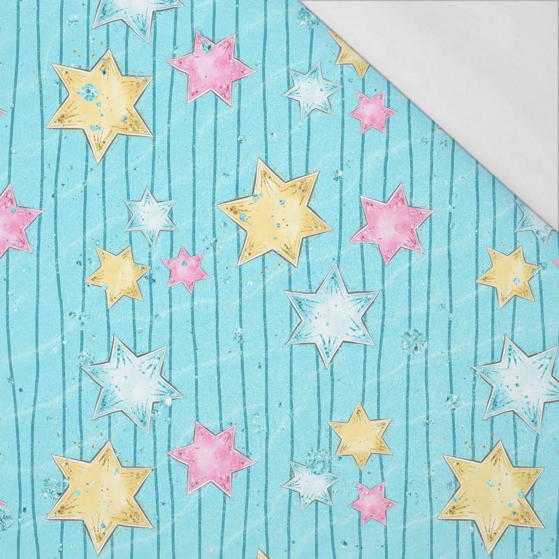 PASTEL STARS pat. 2 (WONDERLAND) - single jersey with elastane 