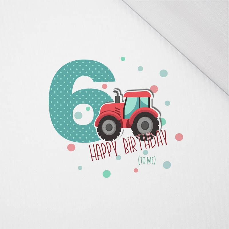 6ST BIRTHDAY / TRACTOR - SINGLE JERSEY PANEL 