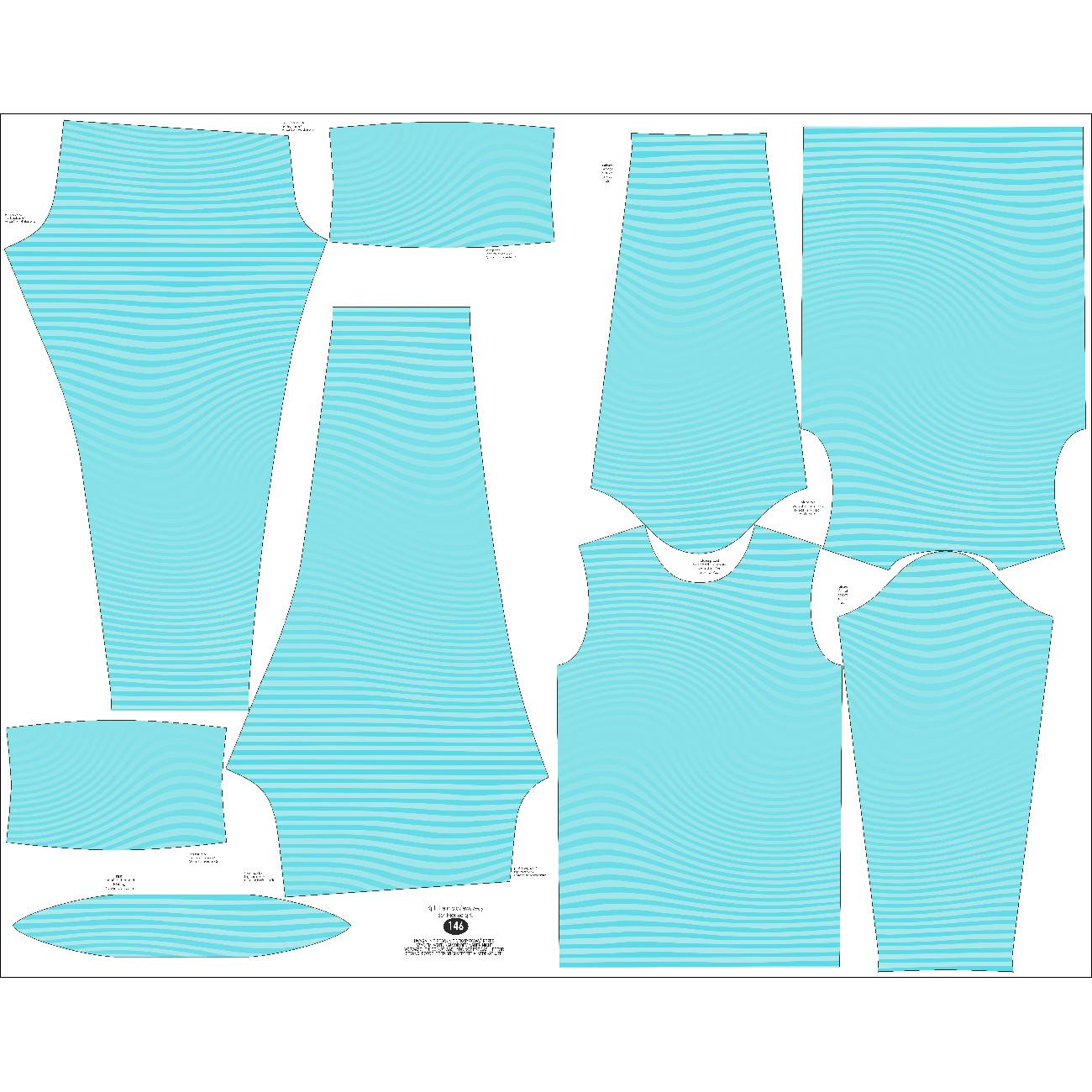THERMO GIRL'S SET (NANCY) - WAVY LINES - sewing set