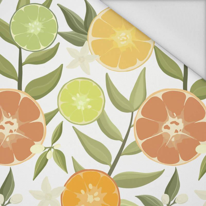 CITRUS no. 2 / white - Waterproof woven fabric