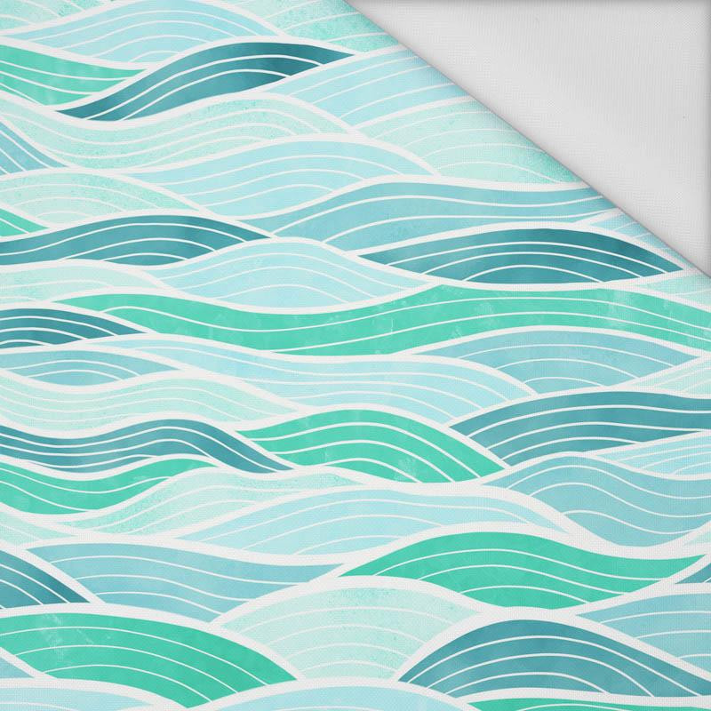  WAVES PAT. 2 / light blue - Waterproof woven fabric