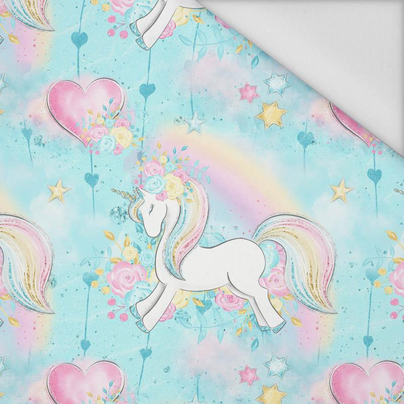 UNICORNS AND RAINBOW  pat. 1 (WONDERLAND) - Waterproof woven fabric
